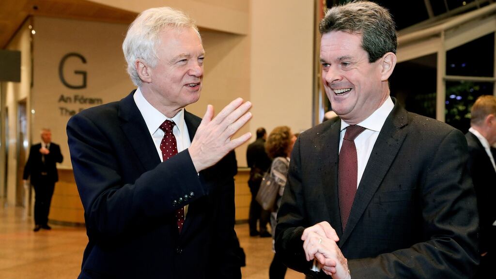 David Davis with PwC Ireland managing partner Feargal O’Rourke. Photograph: Maxwell Photography
