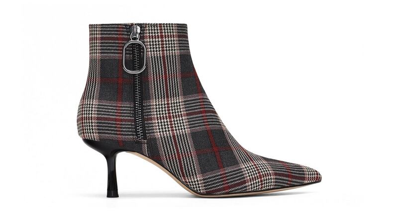 Tweed kitten heeled ankle boots  59.95 Zara