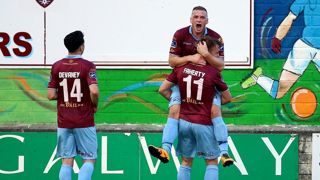 Vinny Faherty scored Galway’s winner against Dundalk. Photograph: Inpho