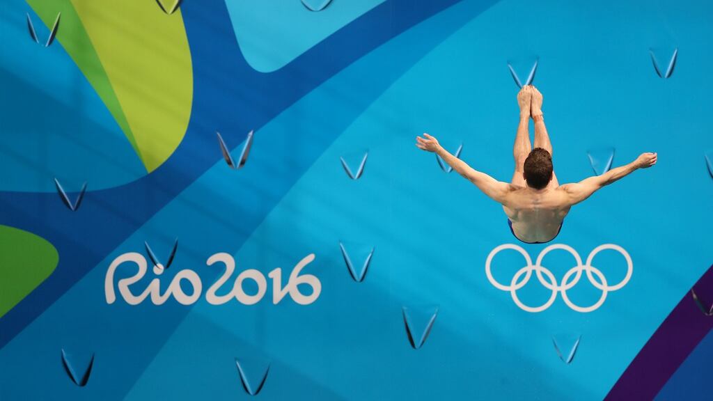 Ireland’s Oliver Dingley in action during Tuesday night’s final. Photograph: Dan Sheridan/Inpho