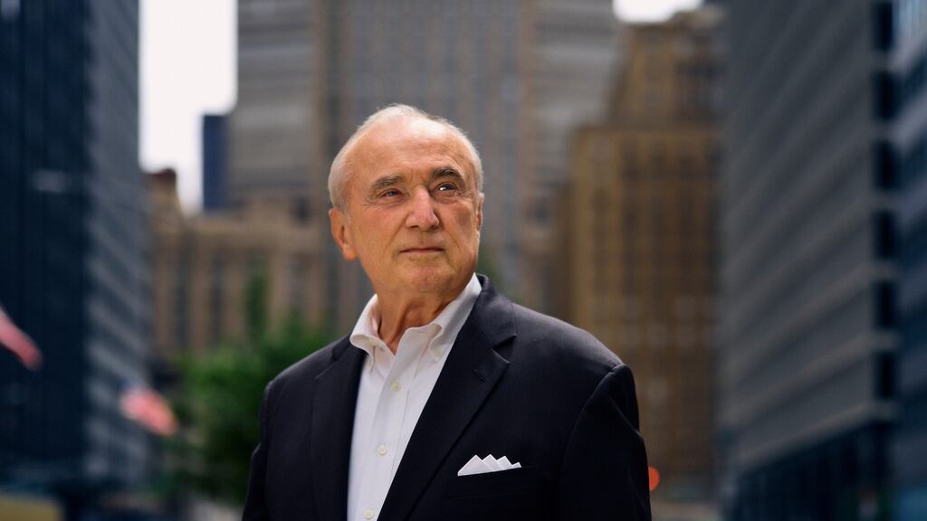 Bill Bratton, who has led police forces in both New York City and Los Angeles, in Manhattan on Saturday. Police morale ‘has never been as low as it is right now in the 50 years I’ve been dealing with it’, he says. Photograph: Chad Batka/New York Times
