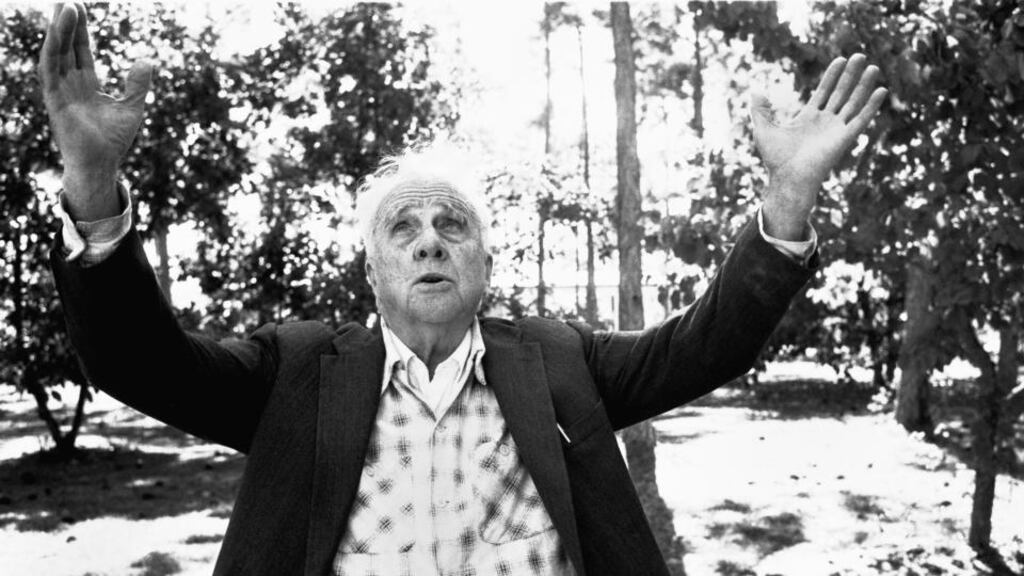 Robert Frost in 1958: the poet had a  high opinion of himself; he liked being praised and knew he deserved it. Photograph:  Robert Lerner/Getty Images