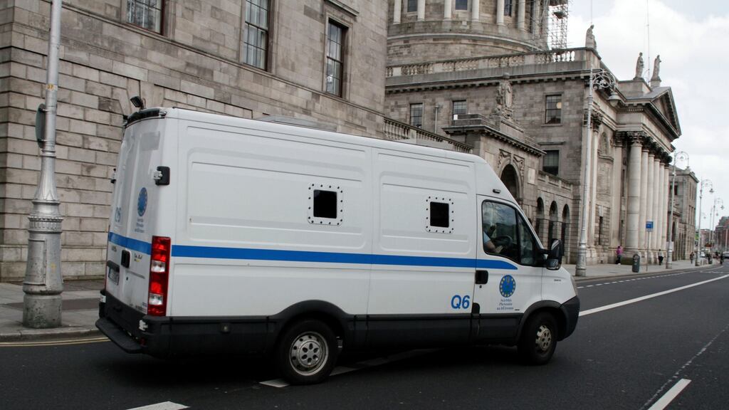 Last Thursday, one prisoner was held in a prison van for more than three hours while awaiting his child’s case. Photograph: Collins Courts