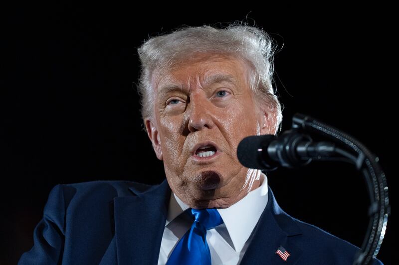 Donald Trump has drawn criticism and rebuke for a decision to post an AI-generated image of him as the pope. Photograph: Manuel Balce Ceneta/AP