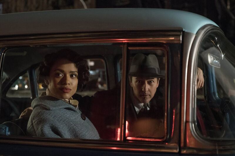 Motherless Brooklyn: Edward Norton with his costar Gugu Mbatha-Raw