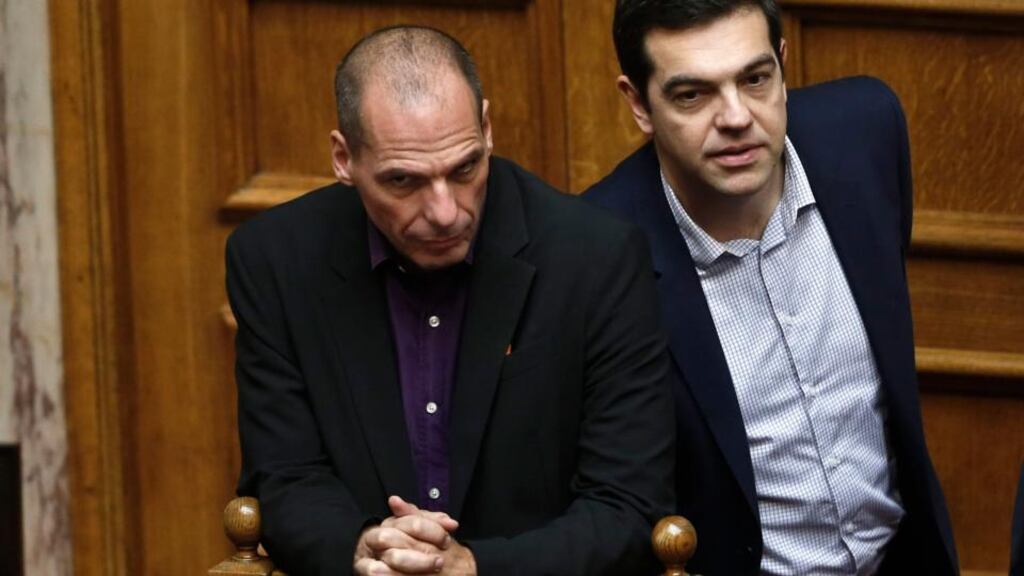 Greece’s new finance minister Yanis Varoufakis and prime minister Alexis Tsipras: the two embarked on a tour of European capitals to drum up support for their plan to renegotiate the Greek bailout. Photograph: Petros Giannakouris/AP Photo