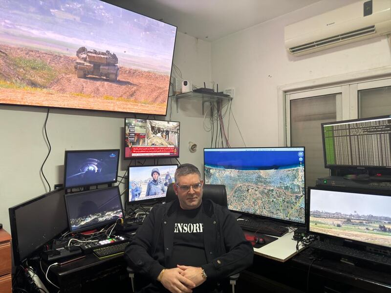 Refael Hayun, who lives close by Gaza and watched Hamas videos of the October 7th attack in real time on social media, relayed information to Israeli officers. Photograph: Refael Hayun via New York Times