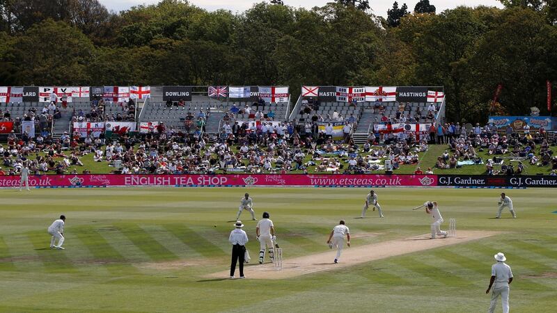 Joe Root bats during the fourth day of the second Test in Christchurch. Photograph: Paul Childs/Reuters