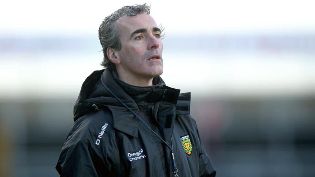 Jim McGuinness: “I hope I will stay (at Celtic), yes, but with change there always will be change, so we will see what it brings. Whatever person comes in now, hopefully I will do my best regardless.” Photograph: Ryan Byrne/Inpho