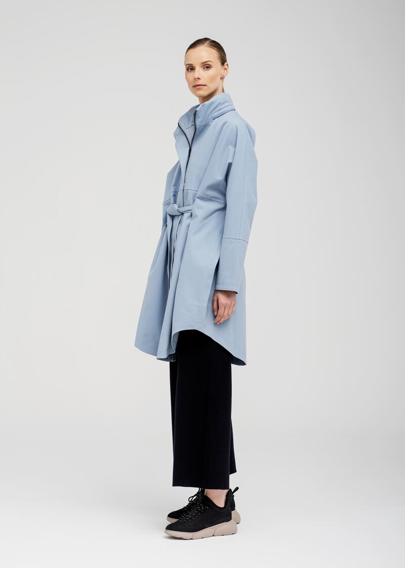 Bris poncho in steel blue, €389 from BRGN brgn.com