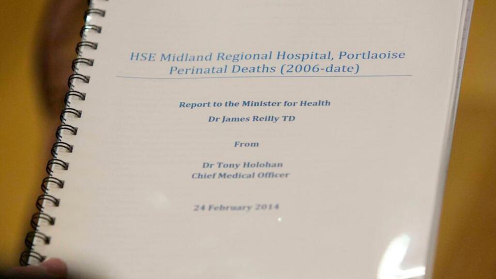 News of the latest death comes days after the publication of a report by Dr Tony Holohan, chief medical officer with the Department of Health into perinatal deaths at the HSE Midland Regional Hospital. Photograph: Gareth Chaney/Collins