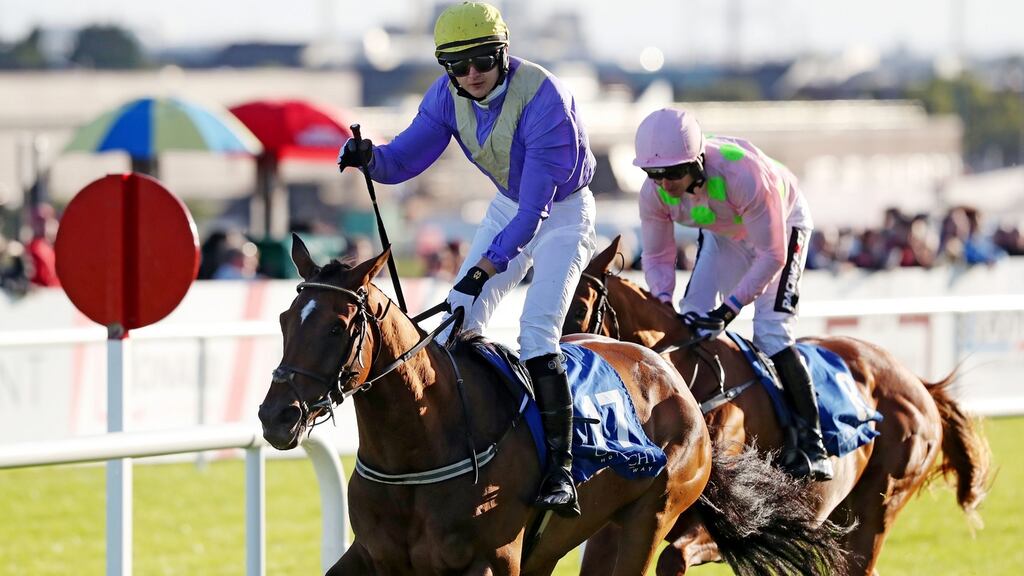 Uradel ridden by Aubrey McMahon wins The Connacht Hotel (Q.R.) Handicap during day one of the Galway Summer Festival at Galway Racecourse. Photo: Niall Carson/PA Wire