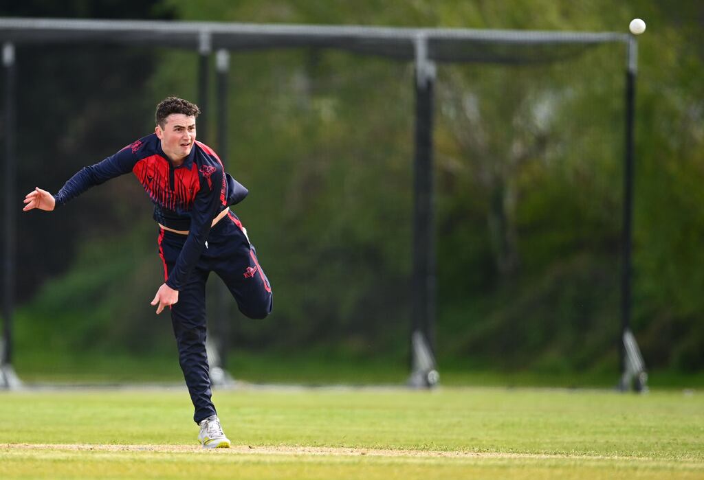 Matthew Humphreys took three wickets on Sunday as Ireland close in on victory over Zimbabwe in Bulawayo. Photograph: Tyler Miller/Sportsfile