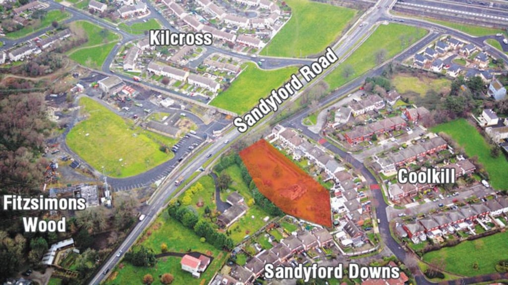 The residential site at Sandyford Road is due to be auctioned on May 28th