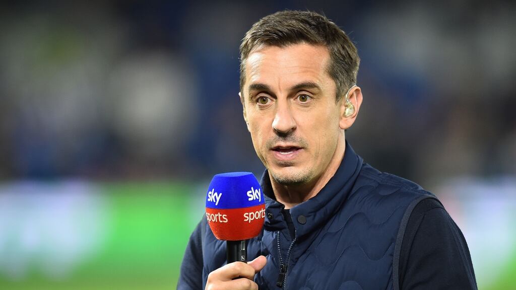 Gary Neville: he’s been to the Gulf and been danced around a little by people who know how to play a slightly harder game than football. Photograph: Glyn Kirk/AFP/Getty