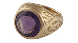 Bishop’s ring for sale at Adam’s; a dandy’s dress studs at O’Reilly’s