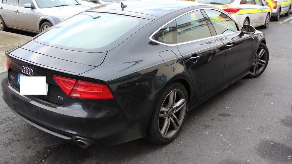 The Audi is valued at between €30,000 to €40,000. Photograph: An Garda Síochána Facebook page