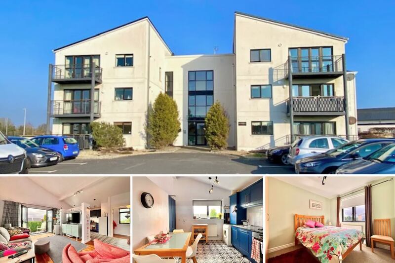 This top-floor apartment in Athlone boasts high ceilings, creating a sense of space, and a balcony