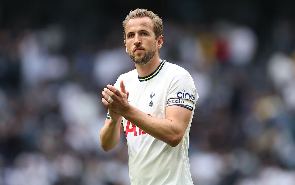 Harry Kane of Tottenham Hotspur applauds the fans after a Premier League match. Photograph: Julian Finney/Getty
