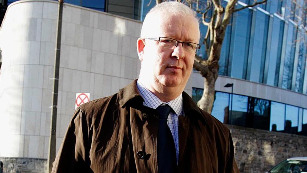 Con Horan, former prudential director at the Financial Regulator’s office leaves the Circuit Criminal Court in Dublin. Photograph: PA
