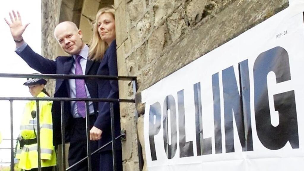 William Hague and his wife, Ffion. In the last election, the former Conservative leader won the Richmond seat by more than 23,000 votes. Photograph: Gerry Penny/AFP/Getty Images