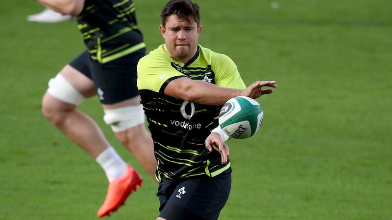 Dave Heffernan during the Ireland captain’s run ahead of the Italy game. Photograph: Dan Sheridan/Inpho