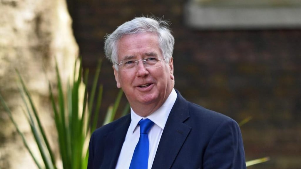 UK defence secretary Michael Fallon. The ministry of defence has confirmed that two Typhoon fighter jets were launched from RAF Lossiemouth to intercept Russian bombers heading towards Britain. File photograph: Hannah McKay/EPA
