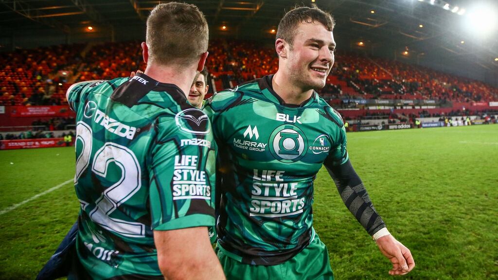 Connacht and Ireland centre Robbie Henshaw is facing six weeks out with a hand injury. Photograph: Inpho