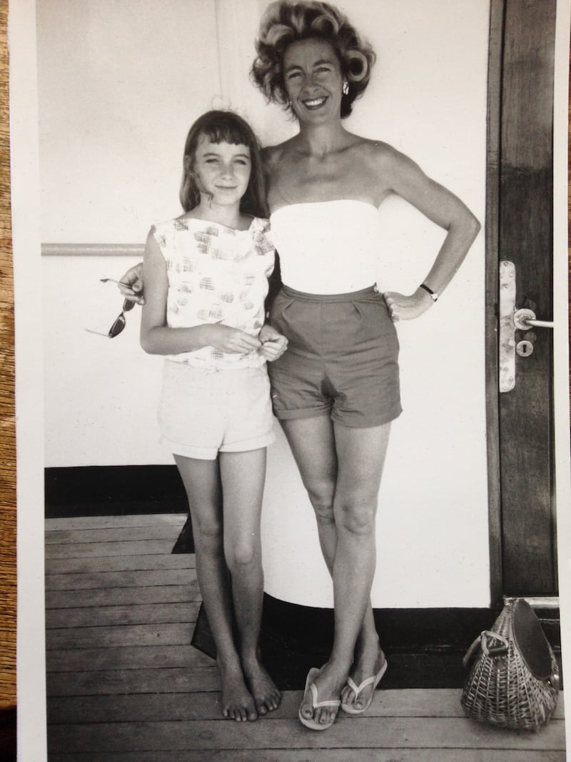 My mother and I when I was 12, on the boat travelling from New Zealand to Ireland