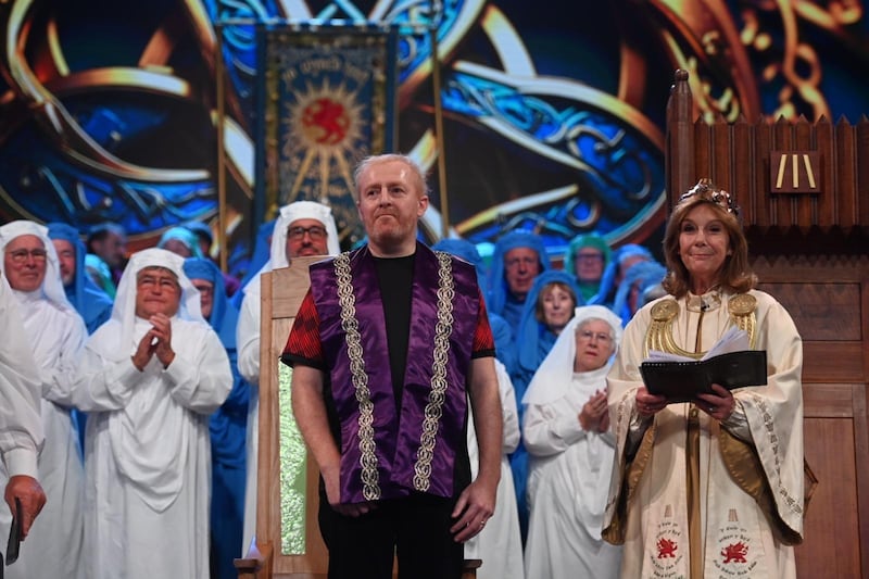 Tudur Hallam wrote a poem about being ill, not knowing if he would live long enough to deliver it at the prestigious competition. Photograph: Eisteddfod Genedlaethol