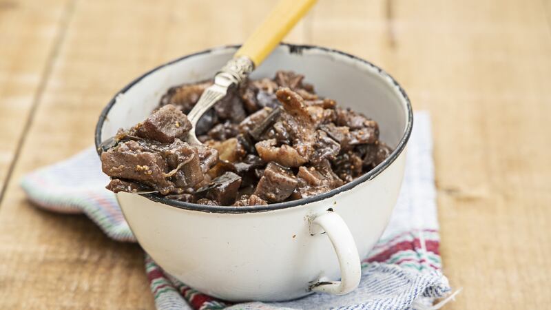 Aubergine agrodolce. Photograph: Harry Weir