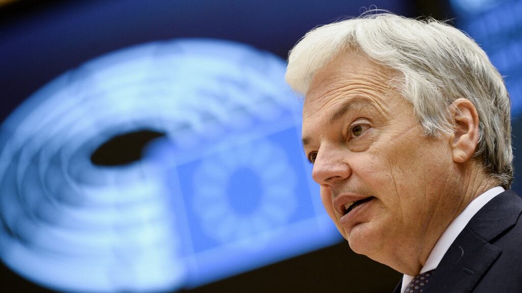 European justice commissioner Didier Reynders: “We are busy with the five waves for Covid, and I don’t know how many waves on the rule of law in Poland.” Photograph: Johanna Geron/POOL/AFP via Getty Images