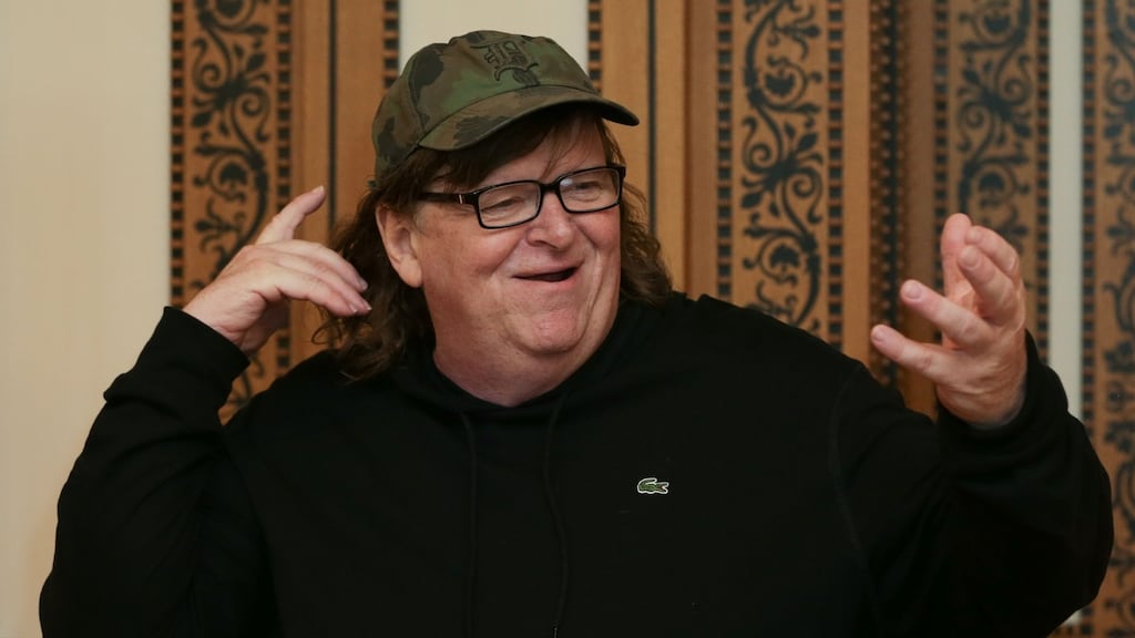 US film-maker Michael Moore has spoken angrily about the recent mass shooting in Orlando, Florida, during a visit to Dublin. File photograph: Daniel Leal-Olivas/AFP/Getty Images
