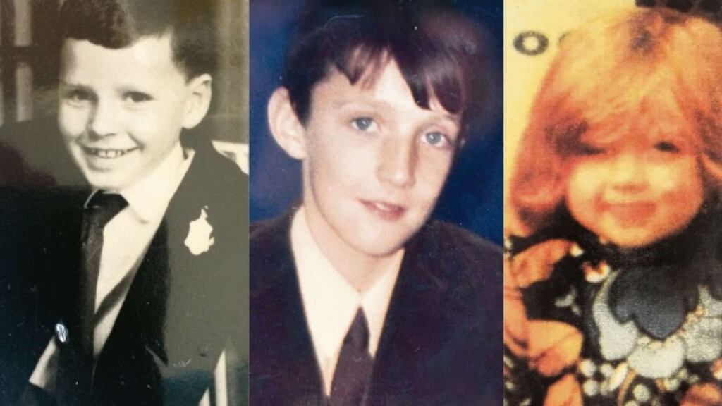 Peter Watterson, Philip Rafferty and Siobhan McCabe, from the book Children of the Troubles, by Joe Duffy and Freya McClements