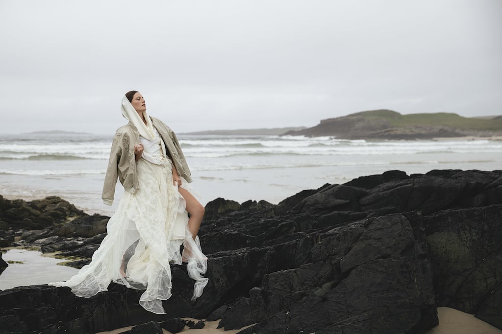 Dress and jacket by Annastasia, Anna Ni Mhartin, ATU graduate. Photograph: Chloe Aillud