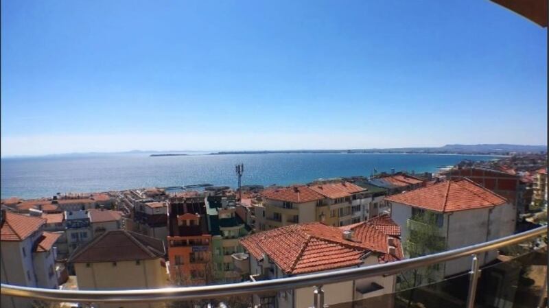 This two-bedroom property comes with two balconies, one on the sea side and the other takes in mountain views.