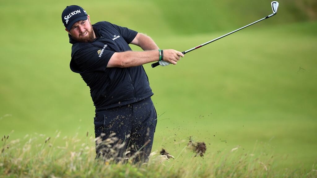Shane Lowry hits from the rough on the final day of the  Open Golf Championship at Royal Portrush. Photograph: Facundo Arrizabalaga/EPA