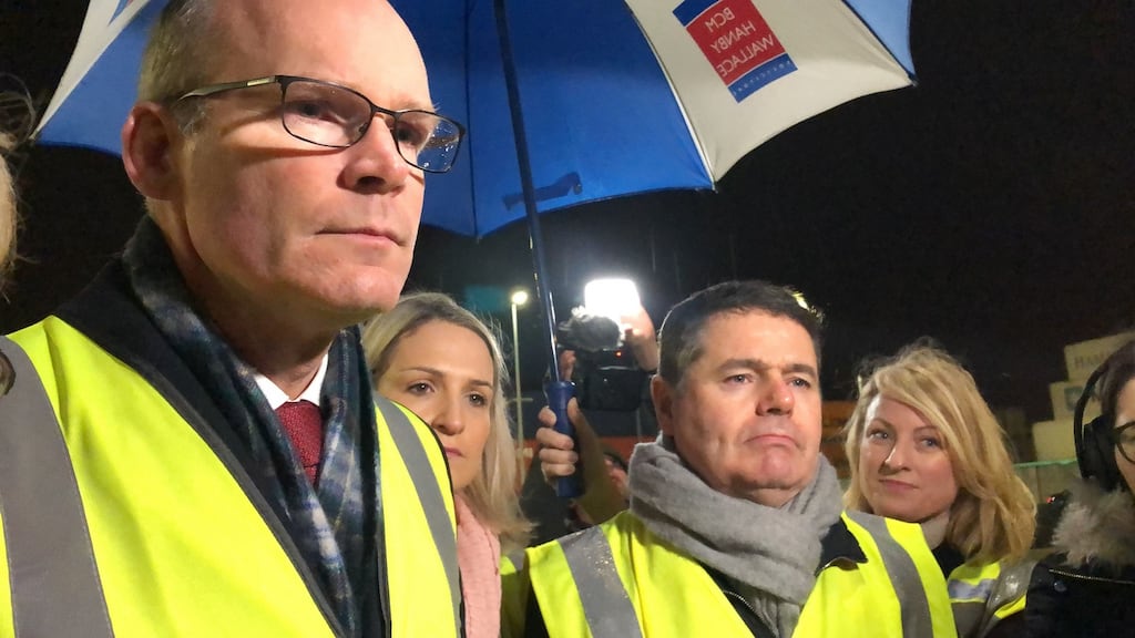 Tánaiste Simon Coveney speaks to media at Dublin Port. File Photograph: Aoife Moore/PA Wire