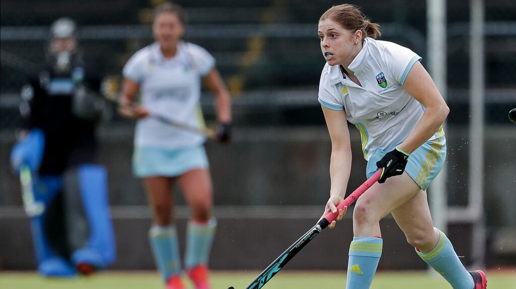 Katie Mullan: scored twice as UCD defeated Ards 7-1 to claim  the Irish Hockey League title.  Photograph: Laszlo Gecczp/Inpho