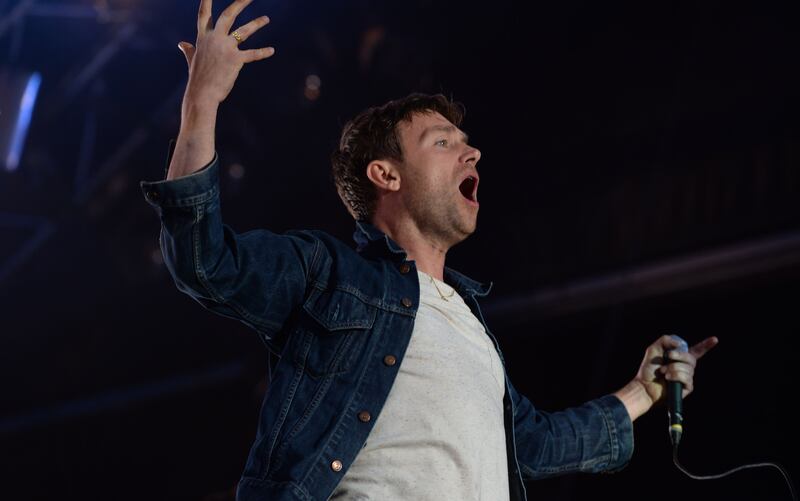 Damon Albarn performing with Blur. Photograph: Cyril Byrne/The Irish Times