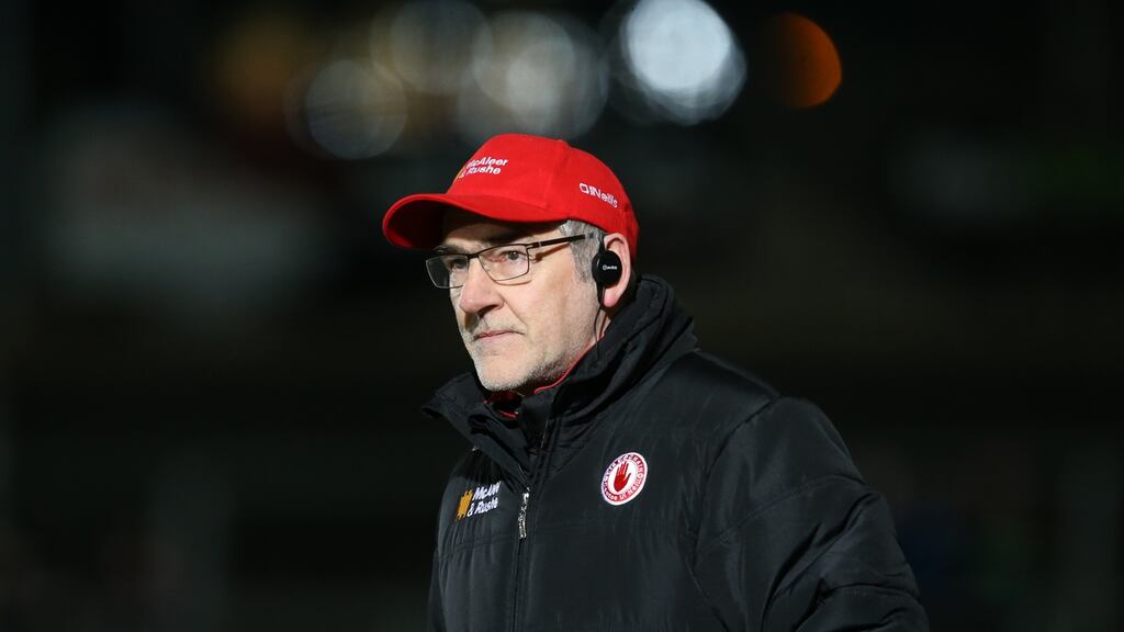 Mickey Harte’s team enjoyed another league win on Saturday evening.Photograph: Inpho