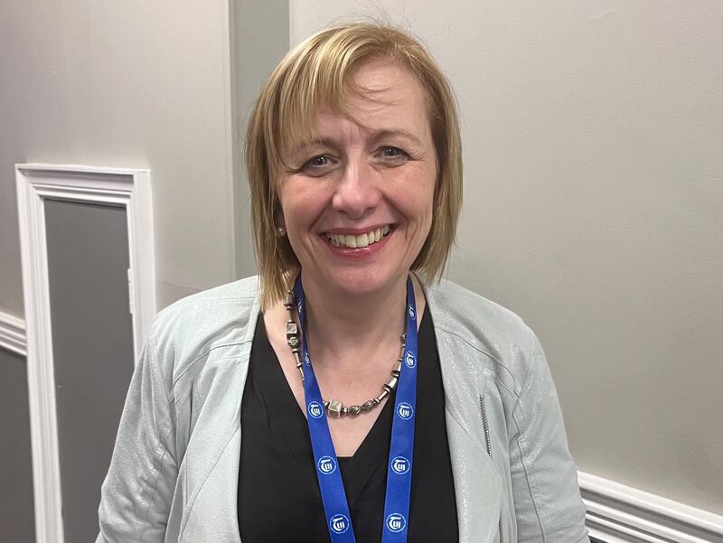 Urusla O'Connor, from Mulroy College, Milford and chair of the Donegal branch at the TUI conference