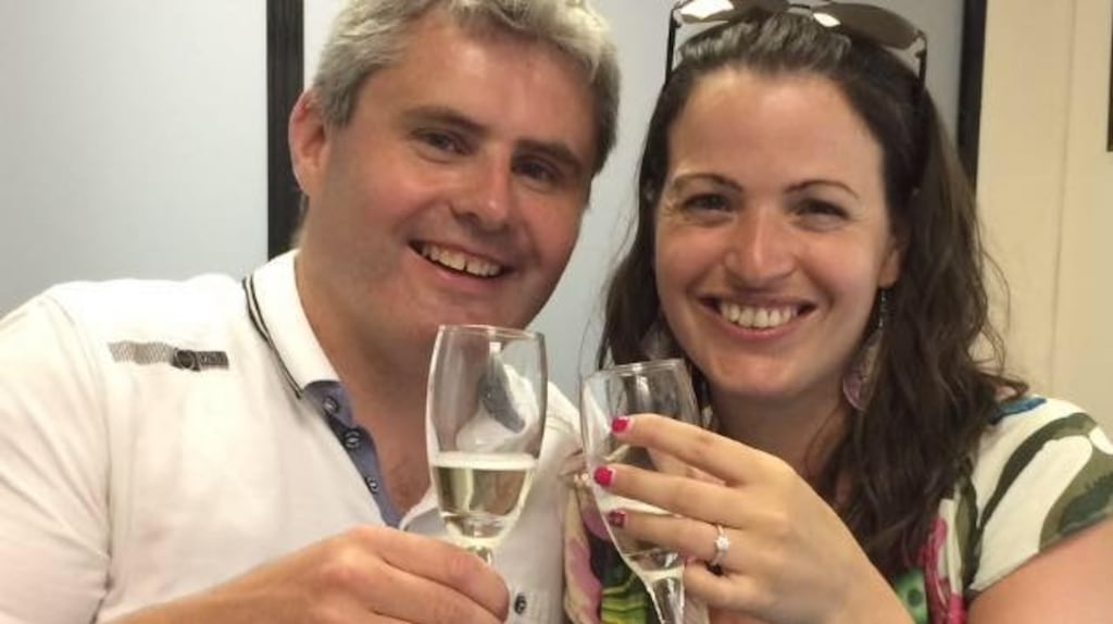 Barry Dohery and Majella Donoghue pictured on their recent trip to South Africa to collect her engagement ring. Photograph: Facebook