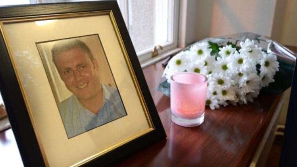 A photograph of Detective Garda Adrian Donohoe. Photograph: Dara Mac Dónaill
