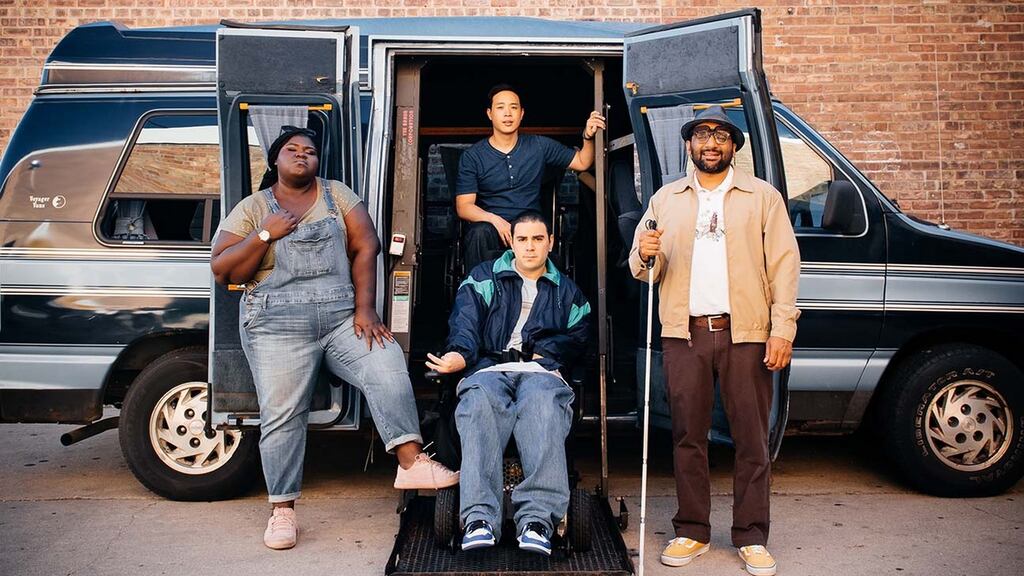 Gabourey Sidibe, Hayden Szeto, Grant Rosenmeyer and Ravi Patel bounce off each other like members of a long-established troupe. Photograph: Samuel Goldwyn Films