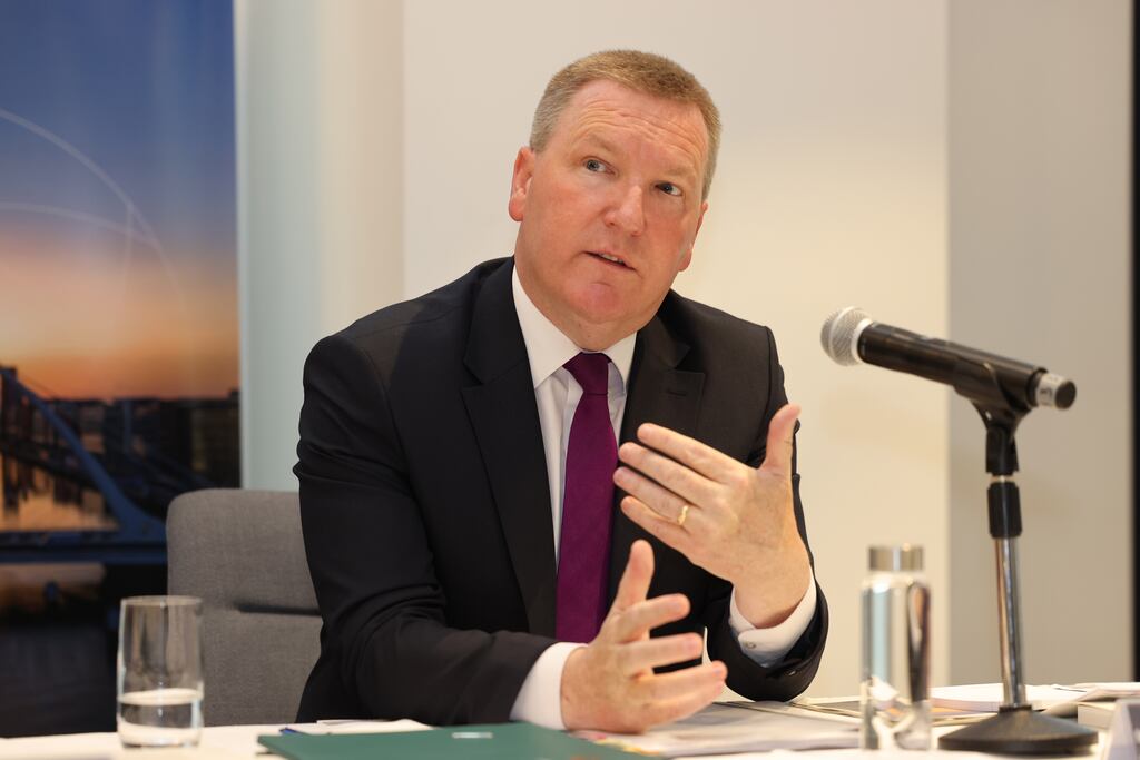 Minister for Finance Michael McGrath: Should we not be putting the surplus corporate tax take to use now to fund new healthcare infrastructure and housing? Photograph: Dara Mac Dónaill