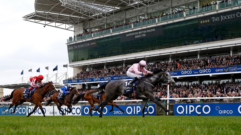 Wayne Lordon guiding Winter to victory in The Qipco 1000 Guineas Stakes at Newmarket. Photograph: Alan Crowhurst/Getty Images