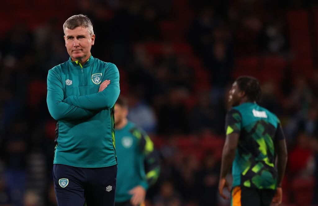 Ireland manager Stephen Kenny during the Nations League match against Scotland at Hampden Park, Glasgow. Photograph: Ryan Byrne/Inpho