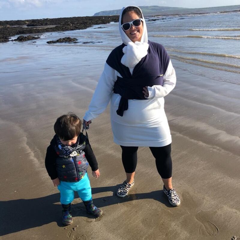 Paula MacSweeney with Roddy and Pixie.