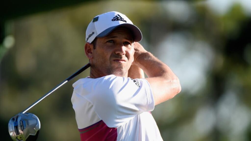 Spain’s  Sergio Garcia: and England’s Justin Rose played in a 15-inch-hole event at the Reynolds Plantation resort recently. Photograph: Getty Images